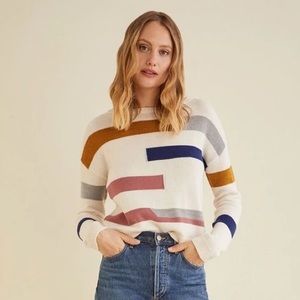 Amour vert Garnet wool sweater(multi stripe) xs